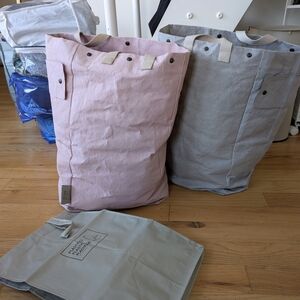 Pink and Gray Tote Bags